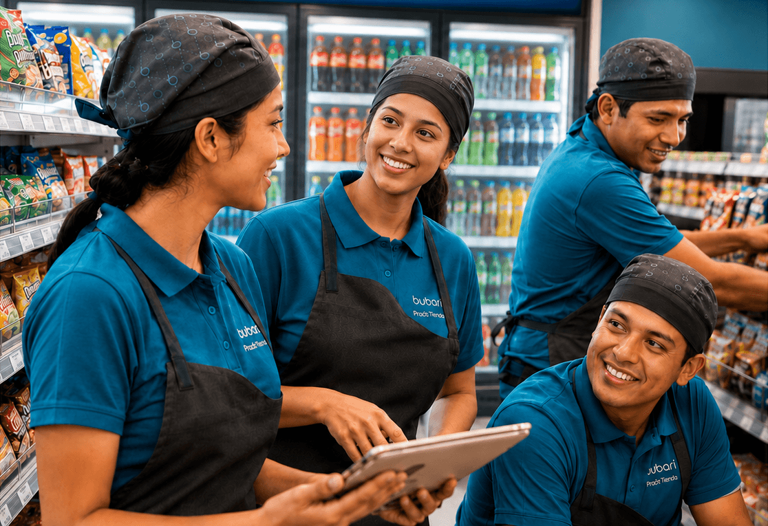 Equipo de tienda bubari